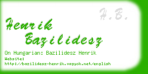 henrik bazilidesz business card